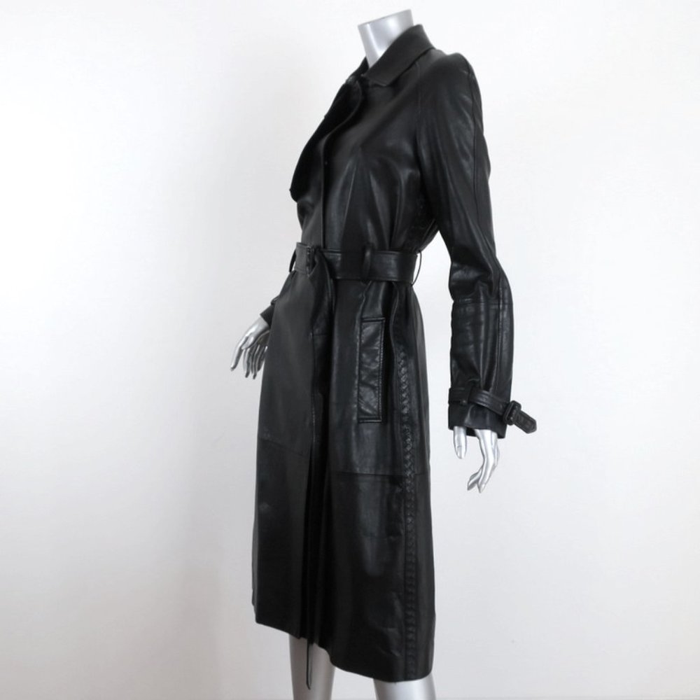 Bottega Veneta Leather Trench Coat - Picture 5 of 10